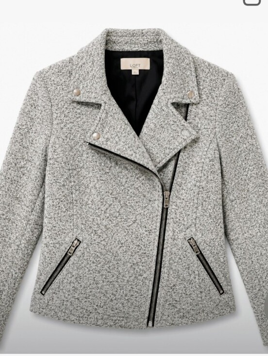 LOFT Jackets & Blazers - LOFT Heather Gray Textured Jacket